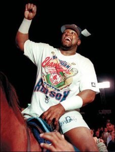 Mo Vaughn on police horse