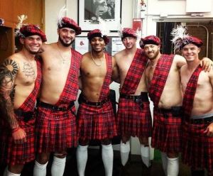 Sox rookies in kilts